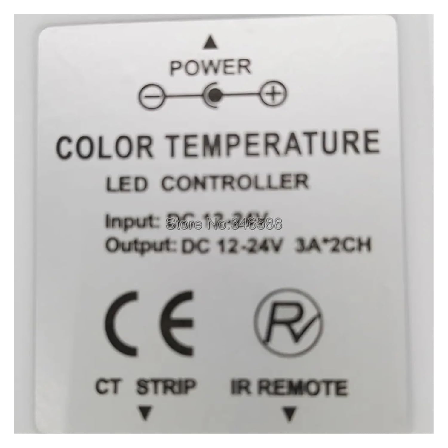 DC12V 24V 6A 3Ax2CH LED Controller IR 24Key Color Temperature Adjustable Controller, Suitable for Two-Color LED Light Strips