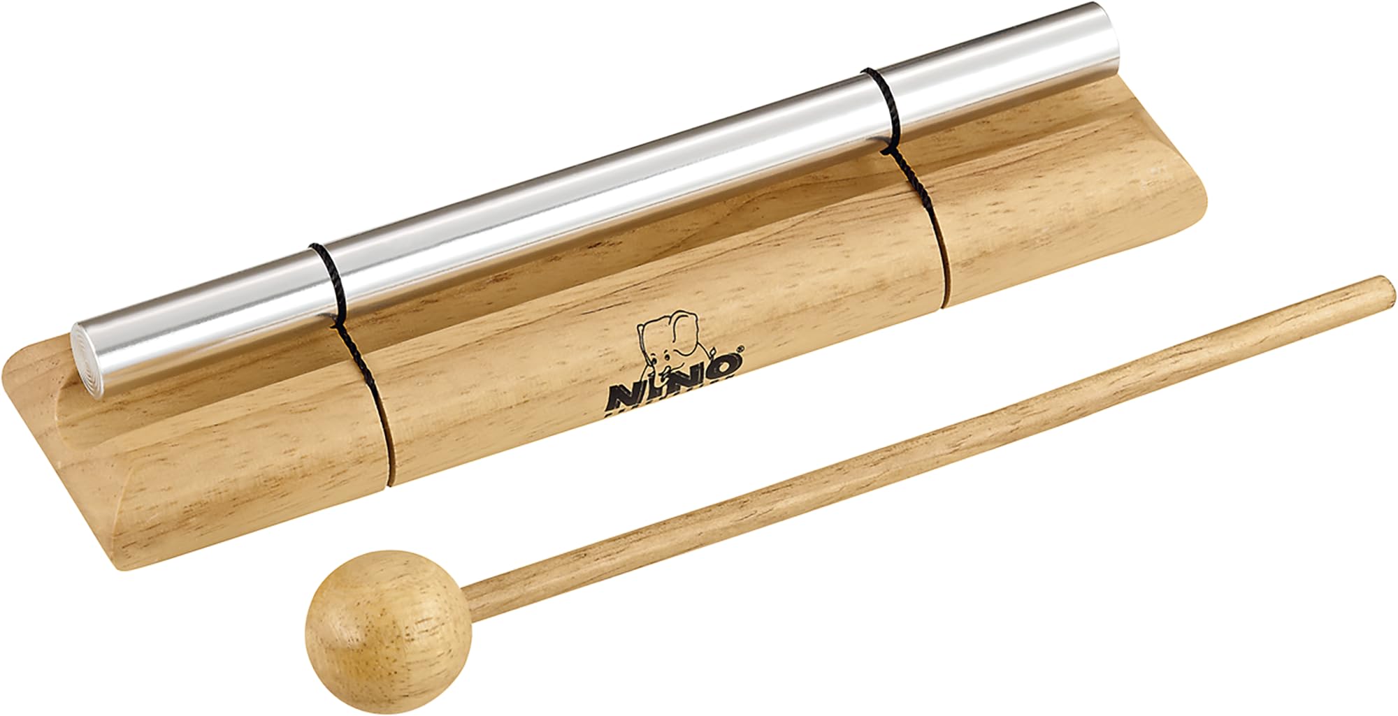 Energy Chimes Instrument – Large – with Beater – Gift Idea for Children from 3 Years – Wood and Aluminium, Natural (NINO579L)