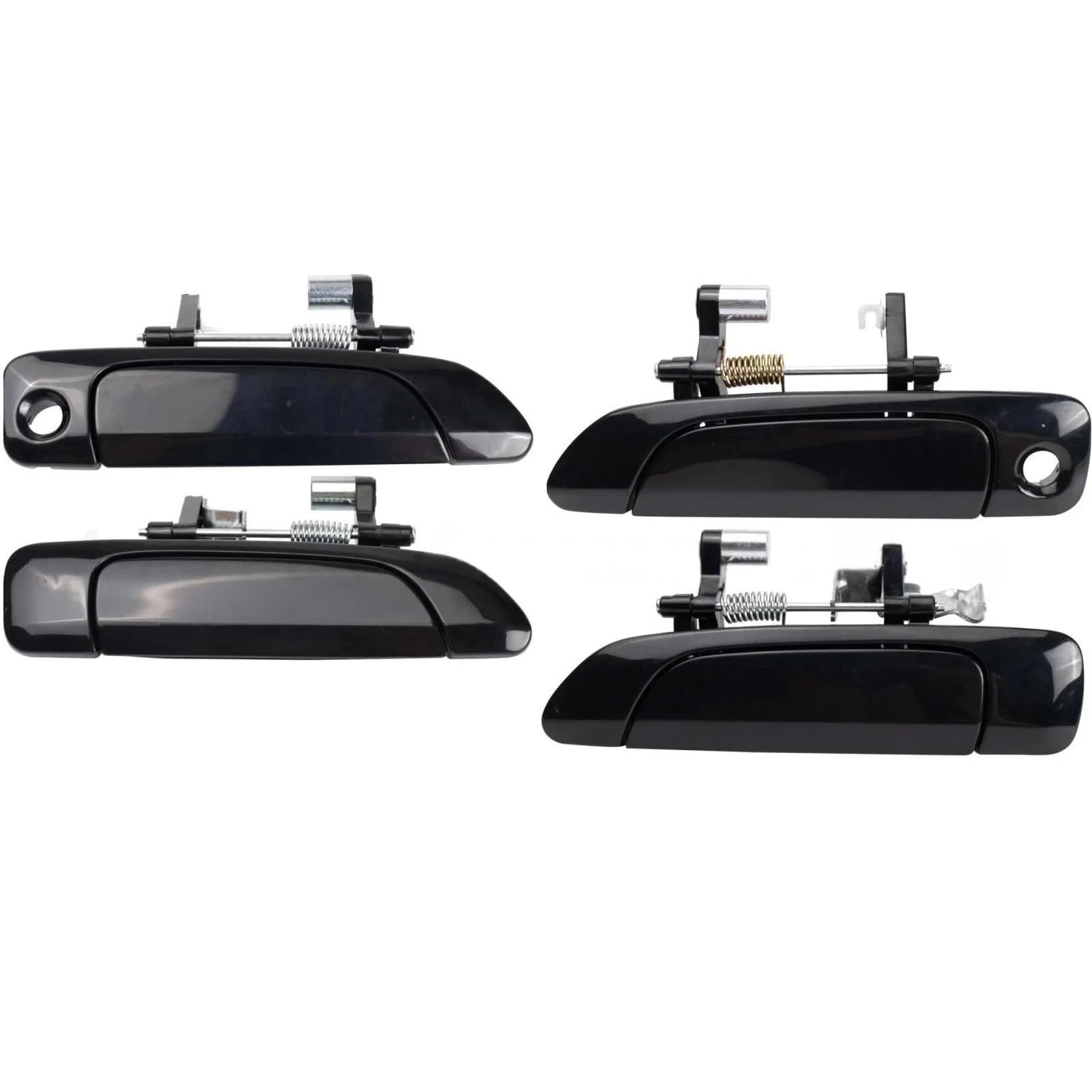Wsx5fc One Color Exterior Door Handles For Civic 2001 2002 2003 2004 2005 Sedan 4-Door Front Rear Outside Door Handles Set Black 4Pc 72180-S5a-013 72680-S5d-A01