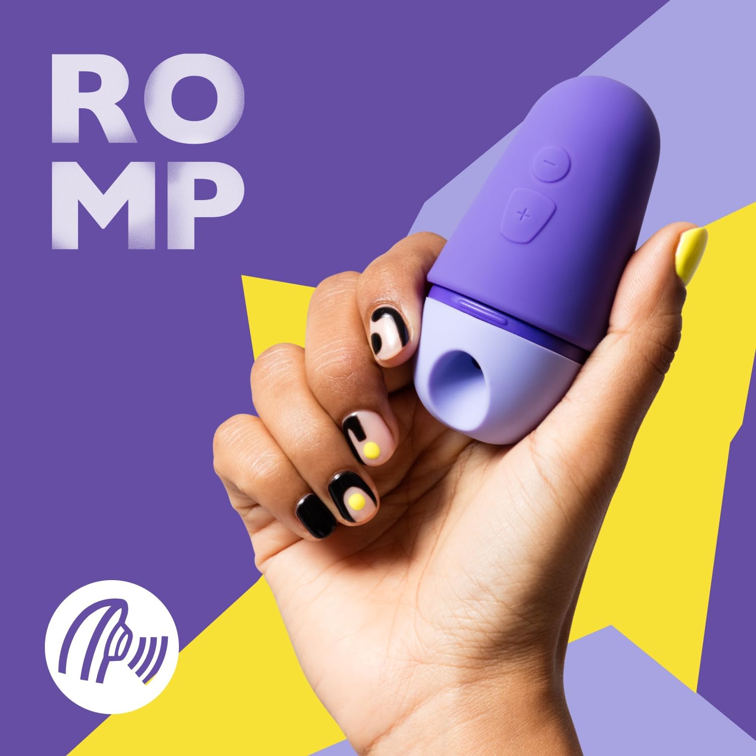 ROMP Free X Clit Sucker Travel Sex Toys | Adult Toys with 10 Sucking Levels | Portable Clitoris Stimulator with Travel Cover | Clitoral Suction Adult Games | Sexual Pleasure Tools for Women | Purple