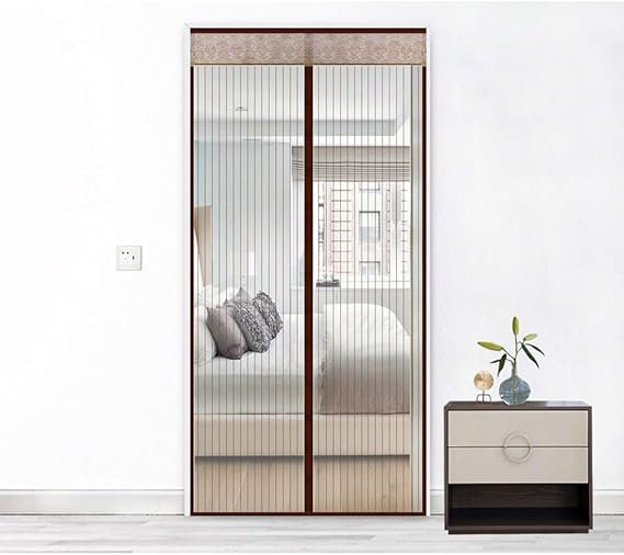 Cortina mosquitera magnética para puerta, 70 x 190 ~ 180 x ...