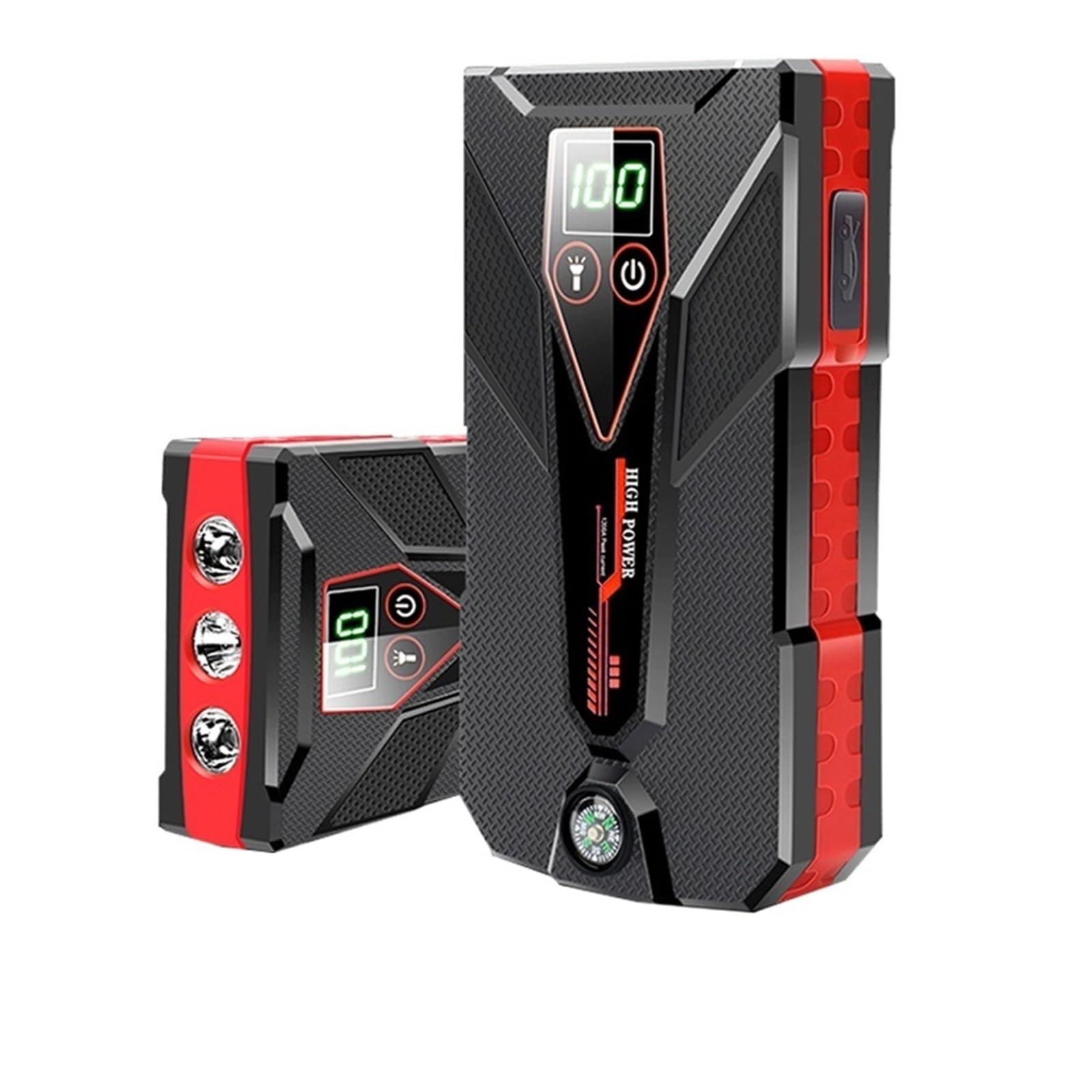 Arrancador de Coche portátil de 12000 mAh, batería de Emergencia, Pantalla Digital, 12 V