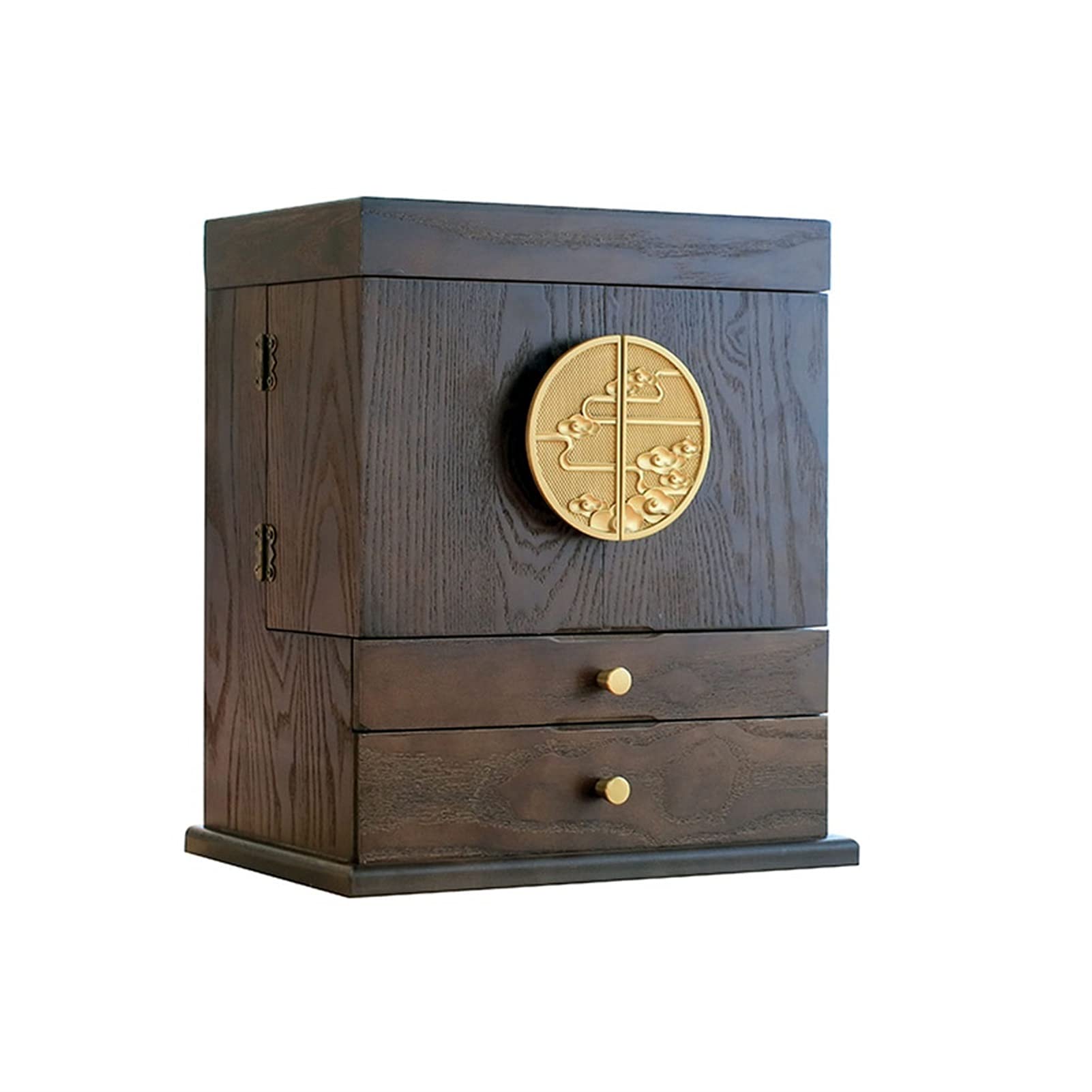 HDBCYUAZ Large Capacity Cosmetic Storage Cabinet With Handle With Drawer Multi-function Box Desktop Bedroom Home With Mirror