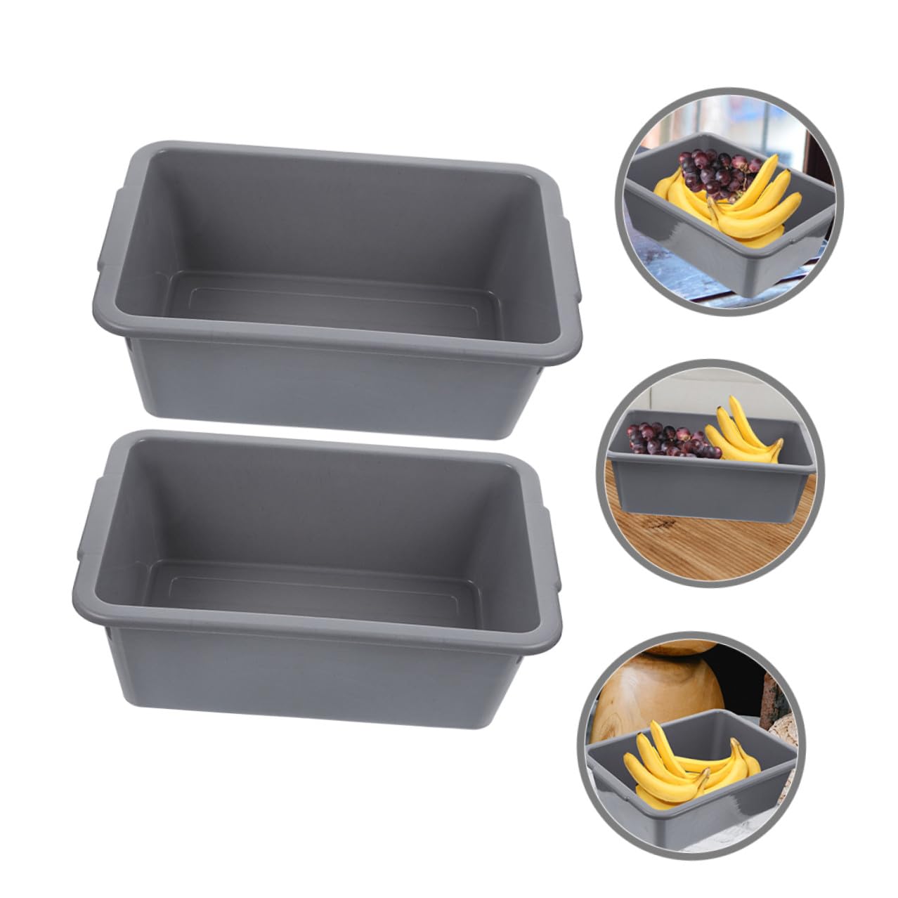 Gadpiparty Vasche Rettangolari per Classificazione Alimenti Set in Pp 2 Pezzi con Maniglia e Ammollo Piatti per per Ristoranti e Pizzerie