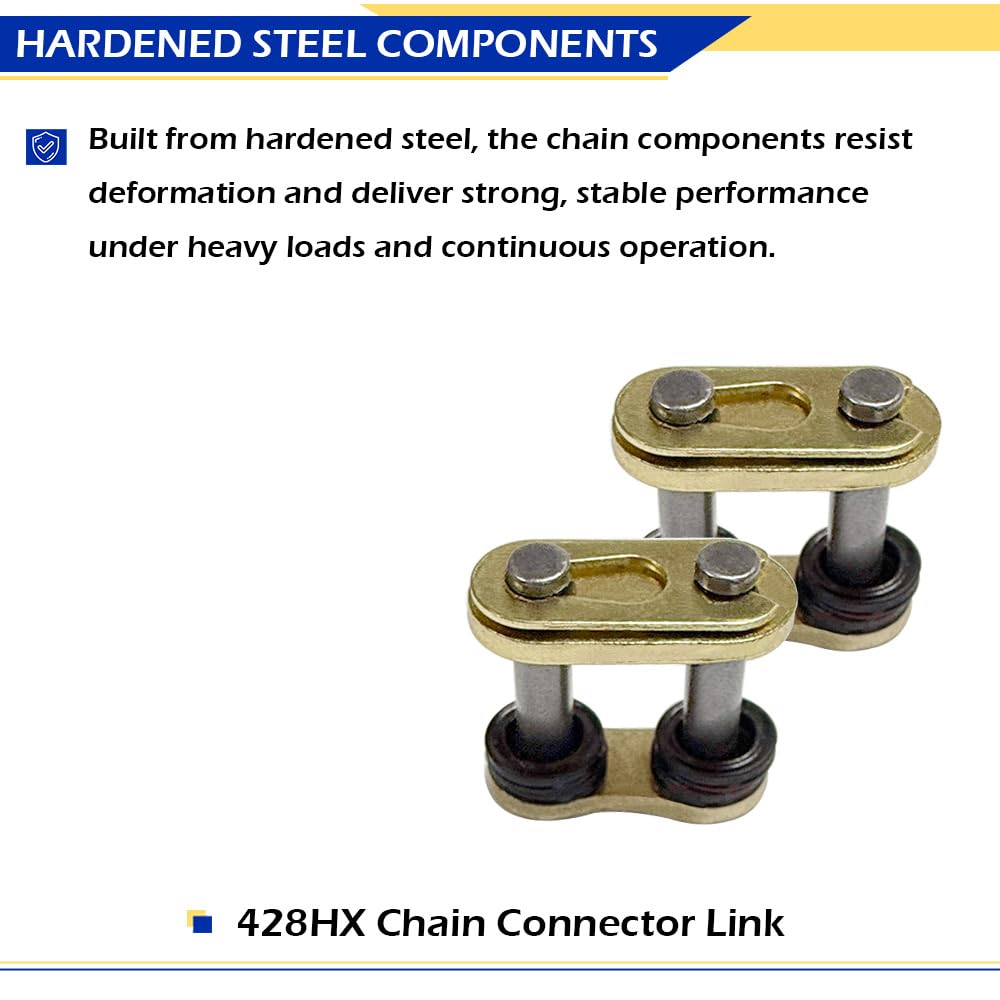 Gold 428 X-Ring Motorcycle Chain 140 Links — Amazon image 5
