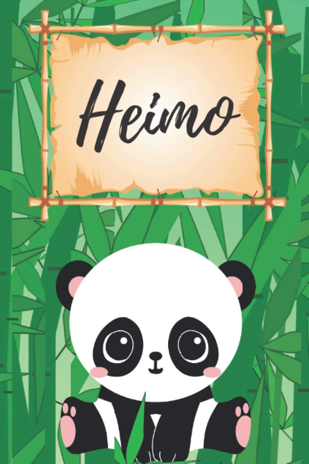 Heimo personalisiertes Notizbuch Panda / Malbuch / Kritzelbuch / Tagebuch / Journal / Notizheft / DIN A5 / Geschenke: individuelles personalisiertes ... & Geburtstags Geschenk für Frauen und Männer.