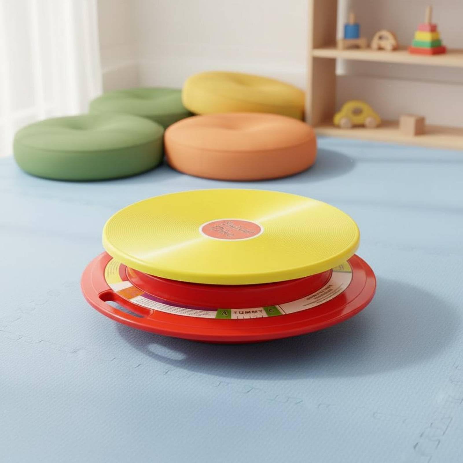 LOVIVER Tavola di Equilibrio per Bambini Balance Board Disco Girevole Piattaforma Rotante Gioco Vestibolare Altezza Regolabile in Plastica Struttura Stabile