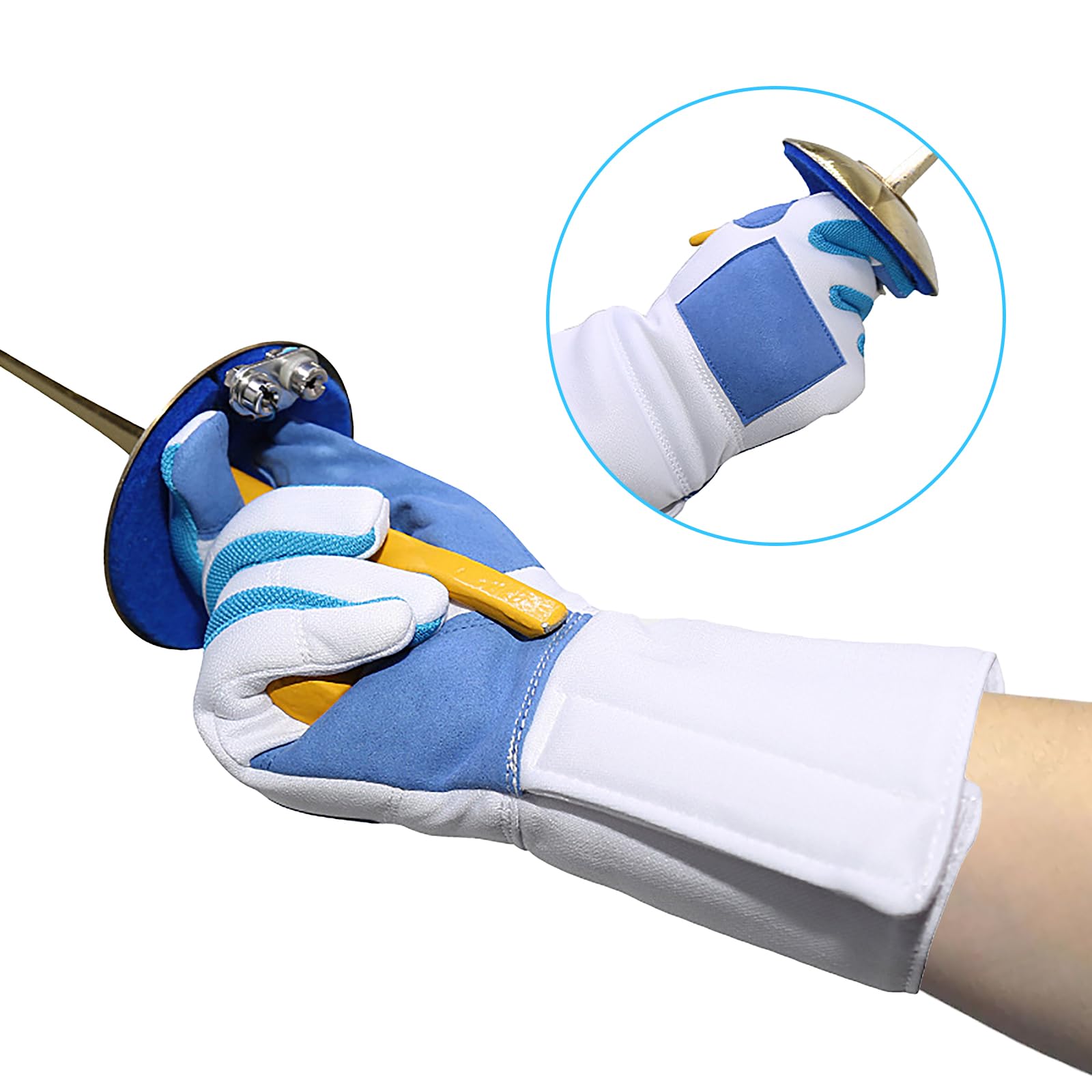 TINAYAUE Unisex Fencing Single Glove Right Hand Sport Training Practice Gloves Fit Fencing Anti-Slip Breathable Hand Wear Accessory (X-Large)