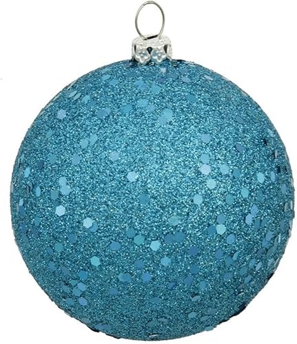 Miniatura 16 de Vickerman Esfera de adorno de Navidad de 10 pulgadas con acabado de caramelo, plástico inastillable, resistente a los rayos UV, decoración de árbol