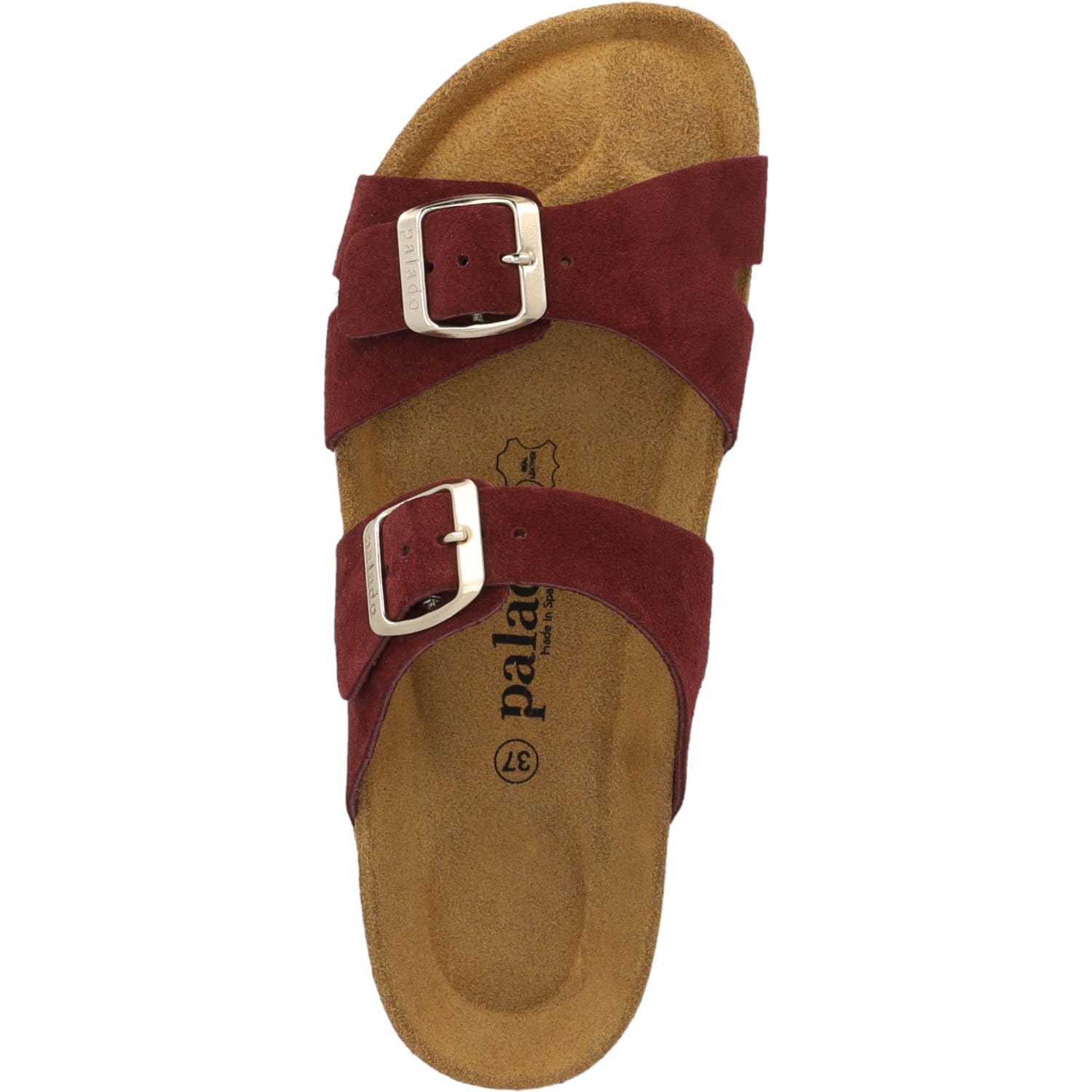 Palado Damen Pantoletten Tisamo MP - Sandalen Made in Spain - elegante Hausschuhe mit Kork-Fußbett - modische Sommerschuhe