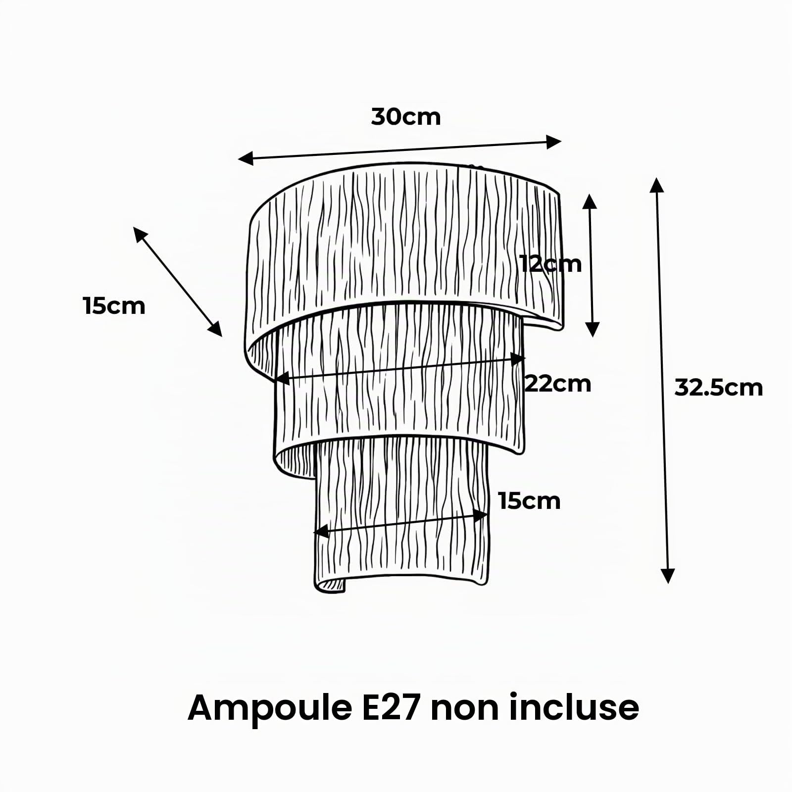 Alpinaluz Aplique Murale Style Bohème avec Abat-jour en Tissu Semi-transparent Beige Marron, Double Douille E27, Éclairage Décoratif pour Chambre, Salon, Couloir et Salle à Manger Intérieur