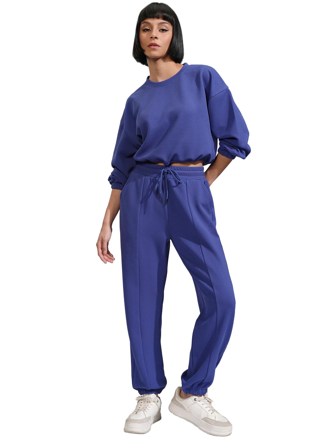 tokyo talkies Women CO-ORD SET TTCE001225 Blue S-picture-29