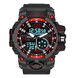 Relogio Masculino Shock Esportivo Grande Resistente À Água (Vermelho)