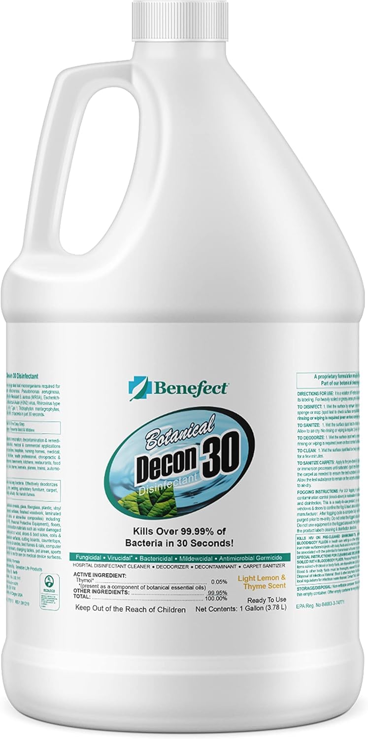 Benefect Botanical Decon 30 Disinfectant Cleaner - All Natural Formula for Effective Cleaning Power - Ideal for Restoration Jobs & Water Damage - 20476 - 1 Gallon product thumbnail 4