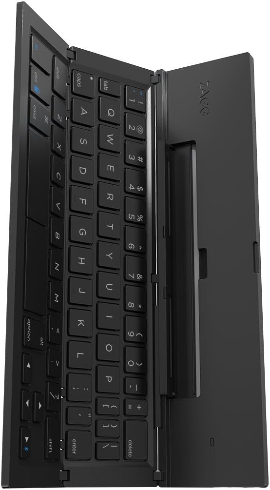 ZAGG Pocket, Foldable Wireless Keyboard for Smartphones & Small Tablets Apple & Android Devices - Black