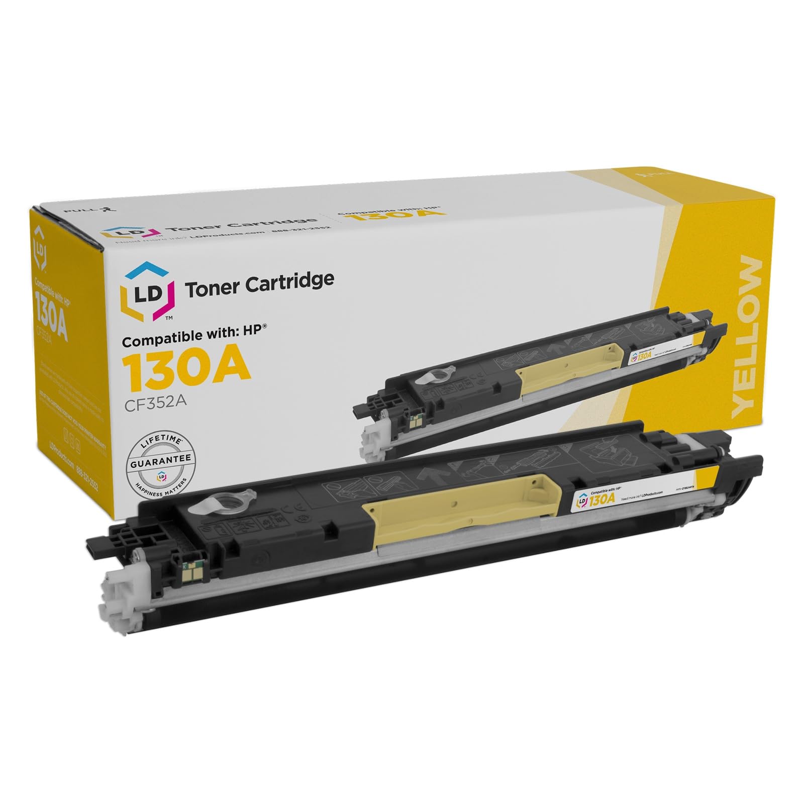 LD Products Remanufactured Toner Cartridge Compatible with HP 130A CF352A (Single Yellow) Compatible with The Following HP Printer Model LaserJet MFP