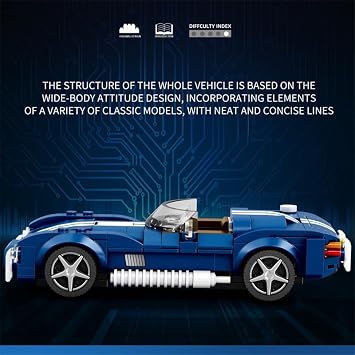 Reobrix Creator 812 Shelby Cobra S Spor Araba Yaratıcı Yapı Blok Seti Building Blocks - 312 Parça