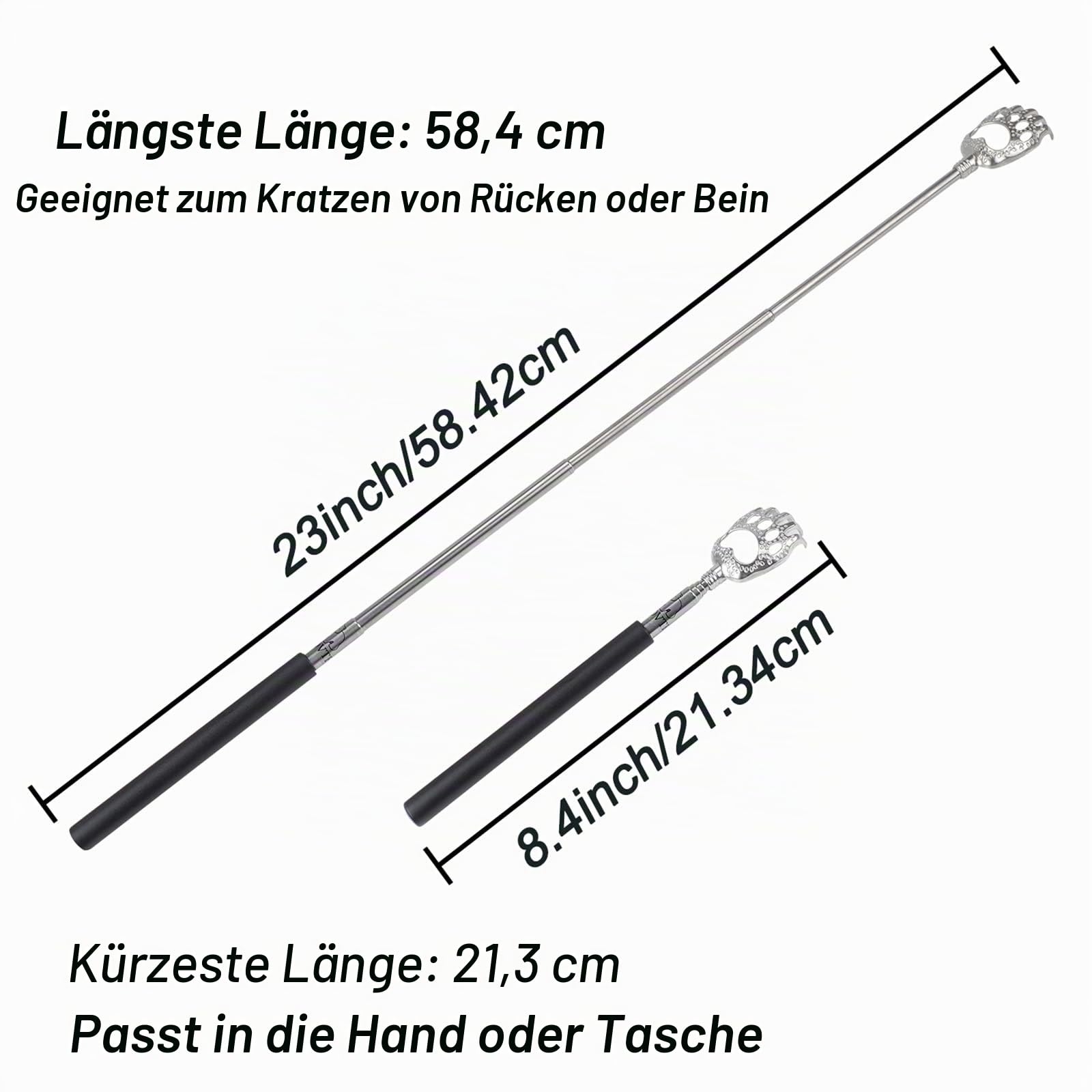 WOVTE Bear Claw Ausziehbarer Rückenkratzer für Männer und Frauen, Strumpffüller für Erwachsene, Männer, Muttertag, Vatertag, Geburtstag, Weihnachten, Geschenke für Männer, Frauen, Mutter, Vater
