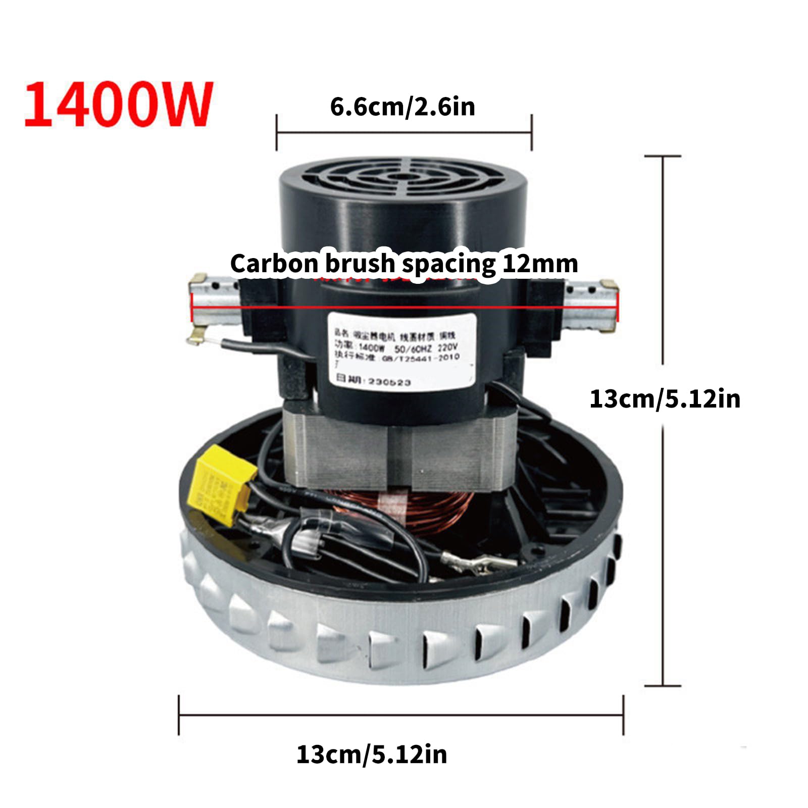 Efficiente 1400W Aspirapolvere Motore 130mm Diametro Motore di Ricambio Motore Riparazione Adatto Per Wet E Dry Aspirapolvere