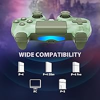 Vista 2 de Wireless Controller for PS4, 2 Pack Controllers for PS4 with Double Vibration/6-Axis Sensor/Touch Pad/Headphone Jack, Ergonomic Non-Slip Grip