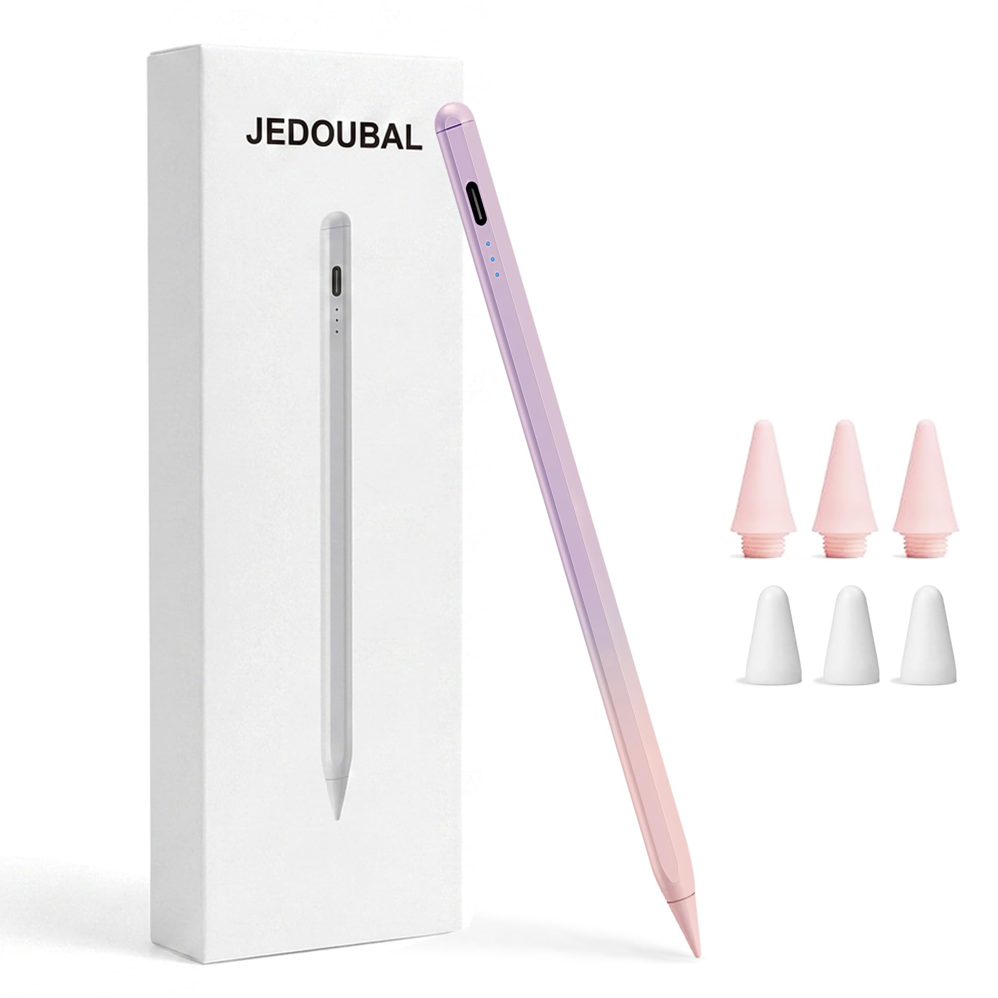 JEDOUBAL Stylus Pen for iPad 2018-2026, 3X Fast Charging iPad Pencil with Palm Rejection &amp; Tilt Sensitivity, Apple Pencil Alternative No Bluetooth Required Compatible with iPad Pro Air Mini