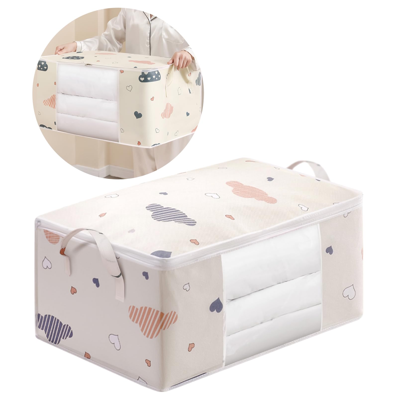 Set Solución de Almacenamiento para Ropa Práctica Solución de Almacenamiento para Ropa de Cama Bolsa de Almacenamiento Impermeable para Mantas Edredones