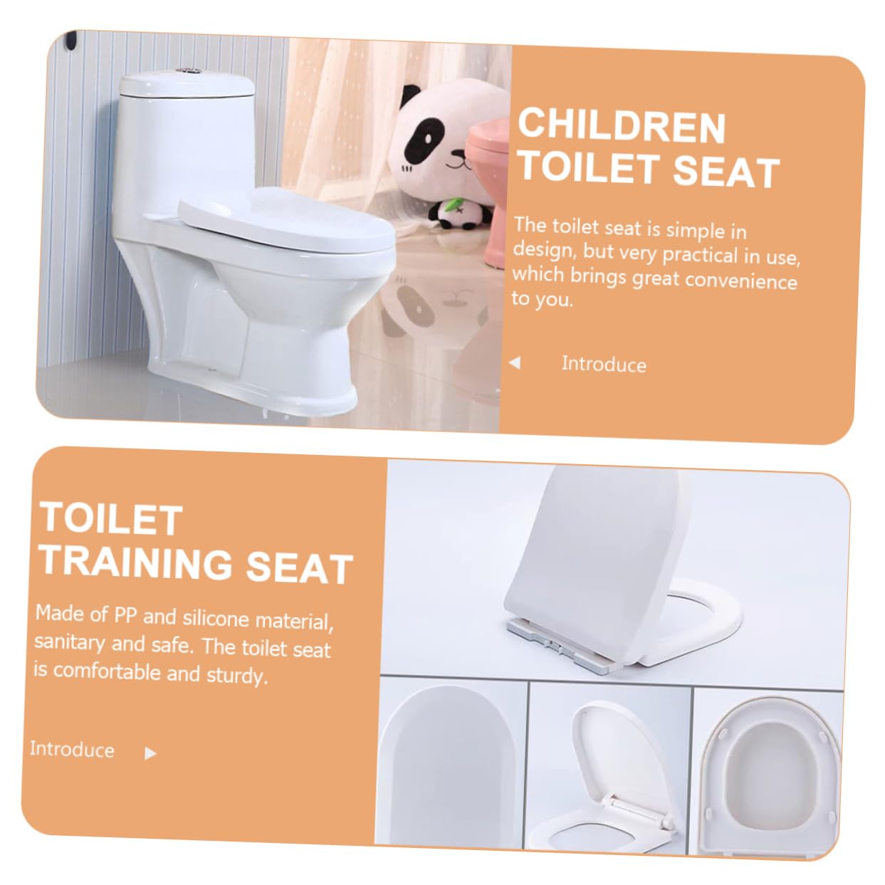 Asiento Ligero y Cómodo para Ir al Baño de Entrenamiento para Niños en Color Blanco Material Pp Resistente Adecuado para Entrenamiento de Orinal en Casa Salir