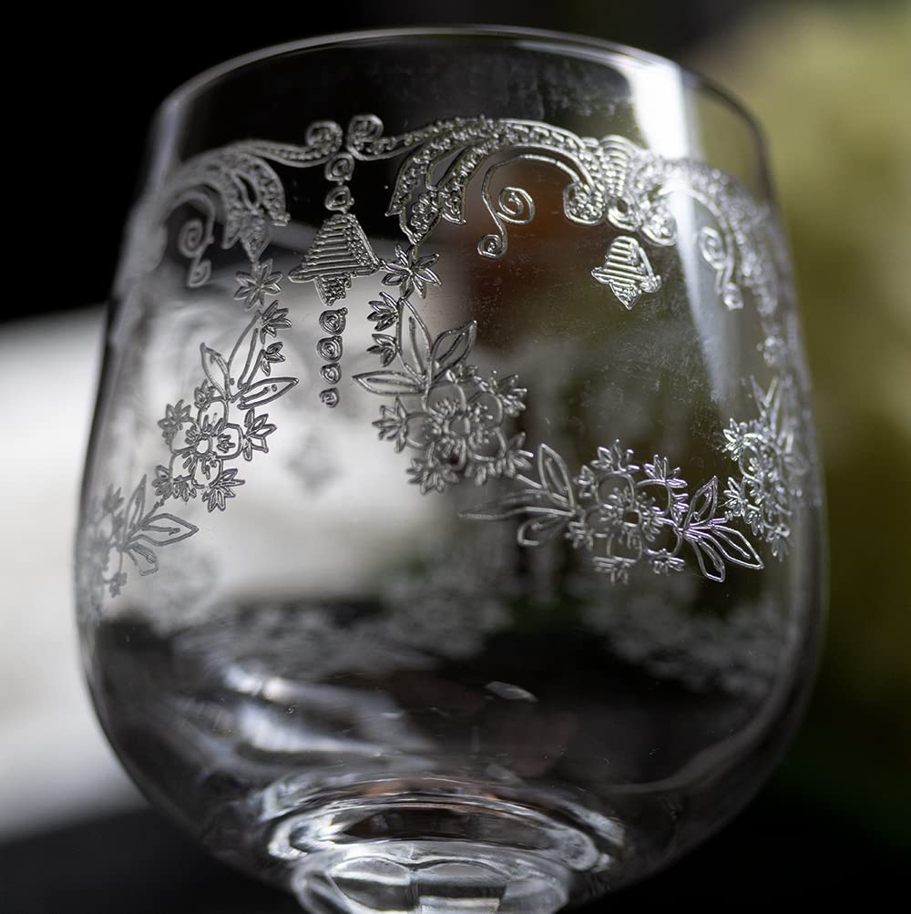 Amazon | ボヘミア クリスタル カスケード エレガント エッチング