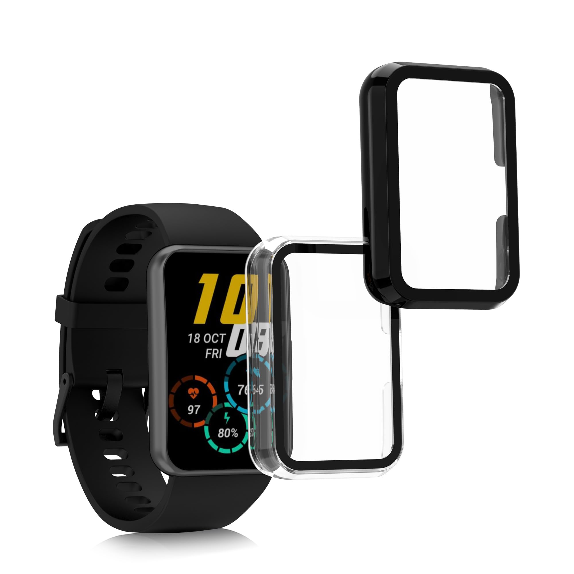 Kwmobile Coque Compatible Avec Honor Band 9 Coque - 2X Étui Cadre écran