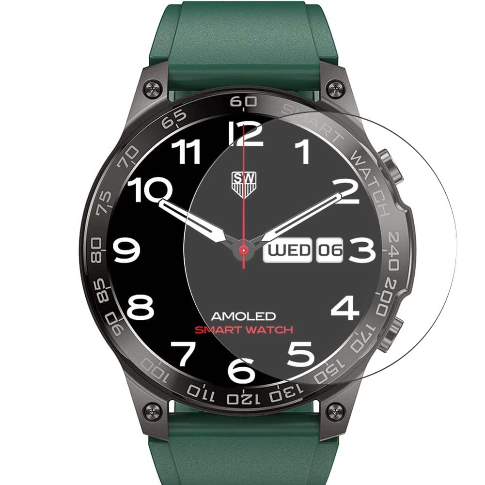 puccyPuccy 3 Pack Tempered Glass Screen Protector, compatible with BOZLUN DM50 M50 1.43" Smart Watch smartwatch Protectors Guard