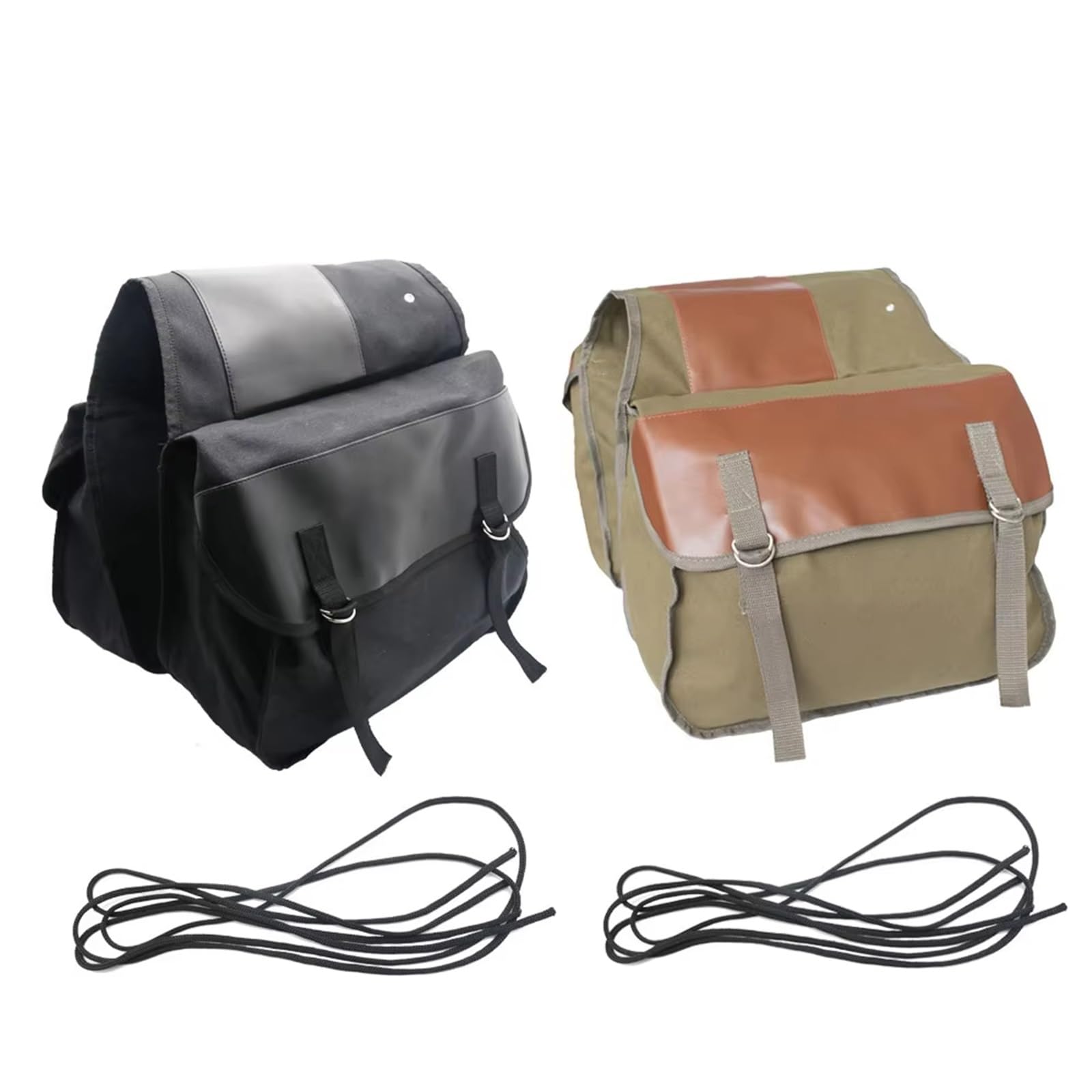 Borsa Moto Borse Laterali In Tela Per Moto Universali Per Bicicletta Scooter Viaggio Attrezzi Borse Laterali Borsa Sella Moto(Green)