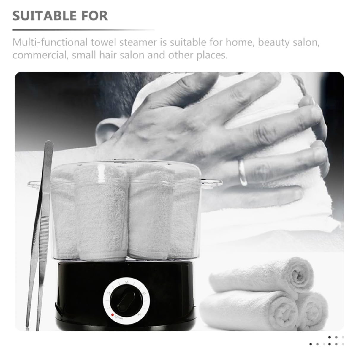 ULTECHNOVO Professioneller Handtuchwärmer mit Schneller Aufheizung and aus Edelstahl for Tragbarem Design Anwendung für Spa und Beauty Salon im Badezimmer