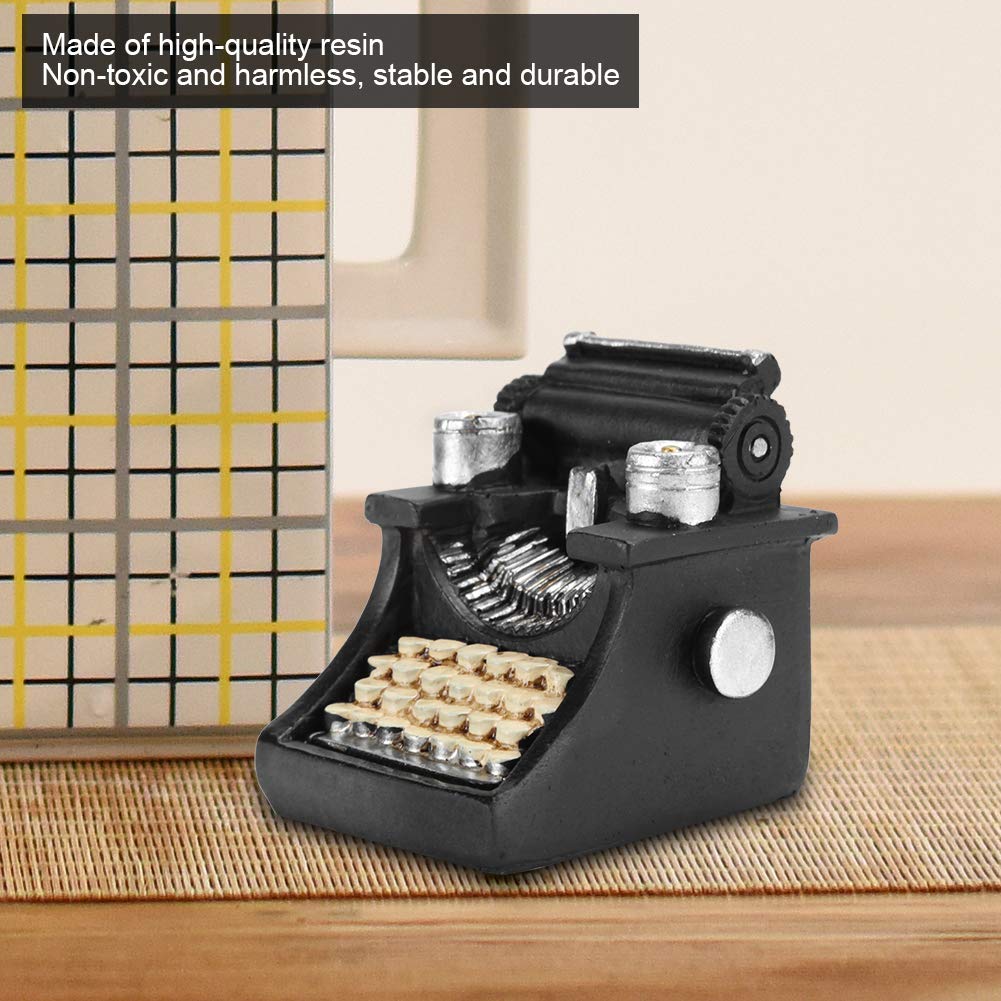 2 uds Modelo de máquina de Escribir Retro Miniatura Adorno de artesanía de máquina de Escribir de Resina para decoración de Bar de Oficina de Sala de Estar en casa