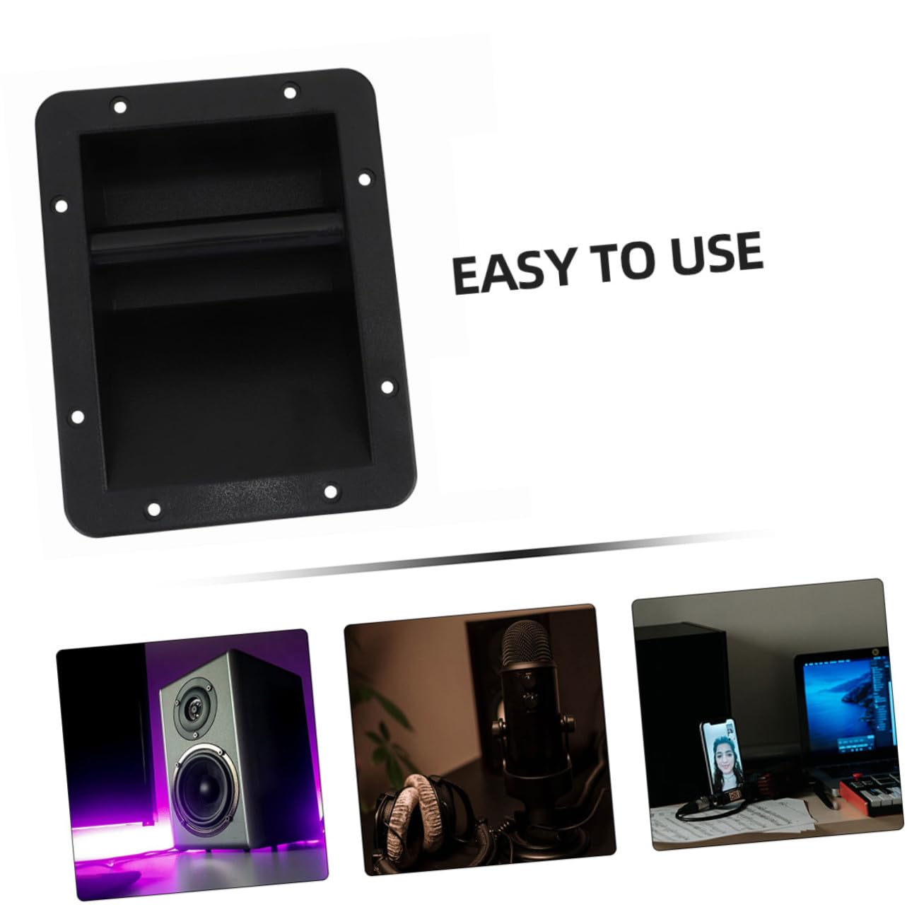 4 Piezas Asas de Plástico para Altavoces Mango Lateral de Repuesto para Amplificador Diseño Ergonómico Resistente y Fácil Instalación para Cajas de Sonido y Equipos de Audio