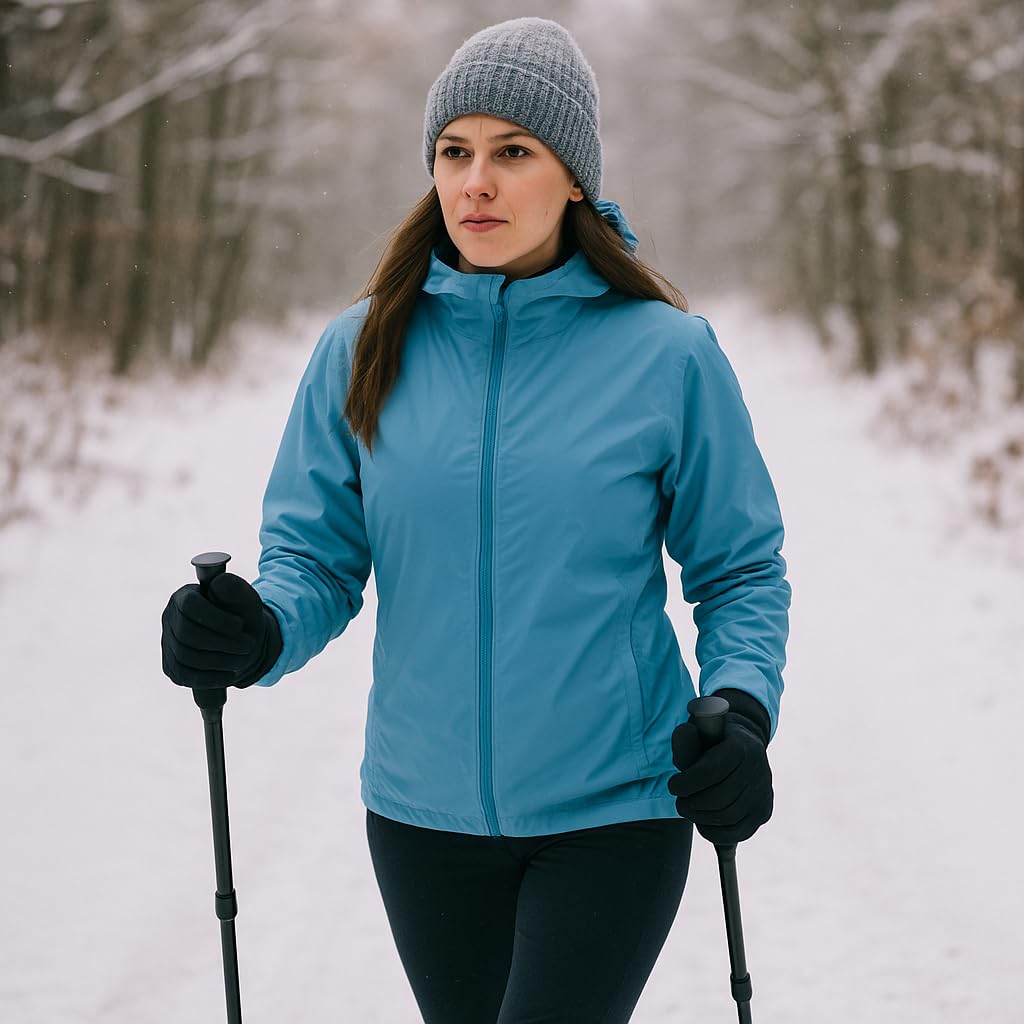 Generico Guanti Termici Invernali Neri per Ciclismo, Running, Sci, Touchscreen, Antiscivolo, Made in Italy