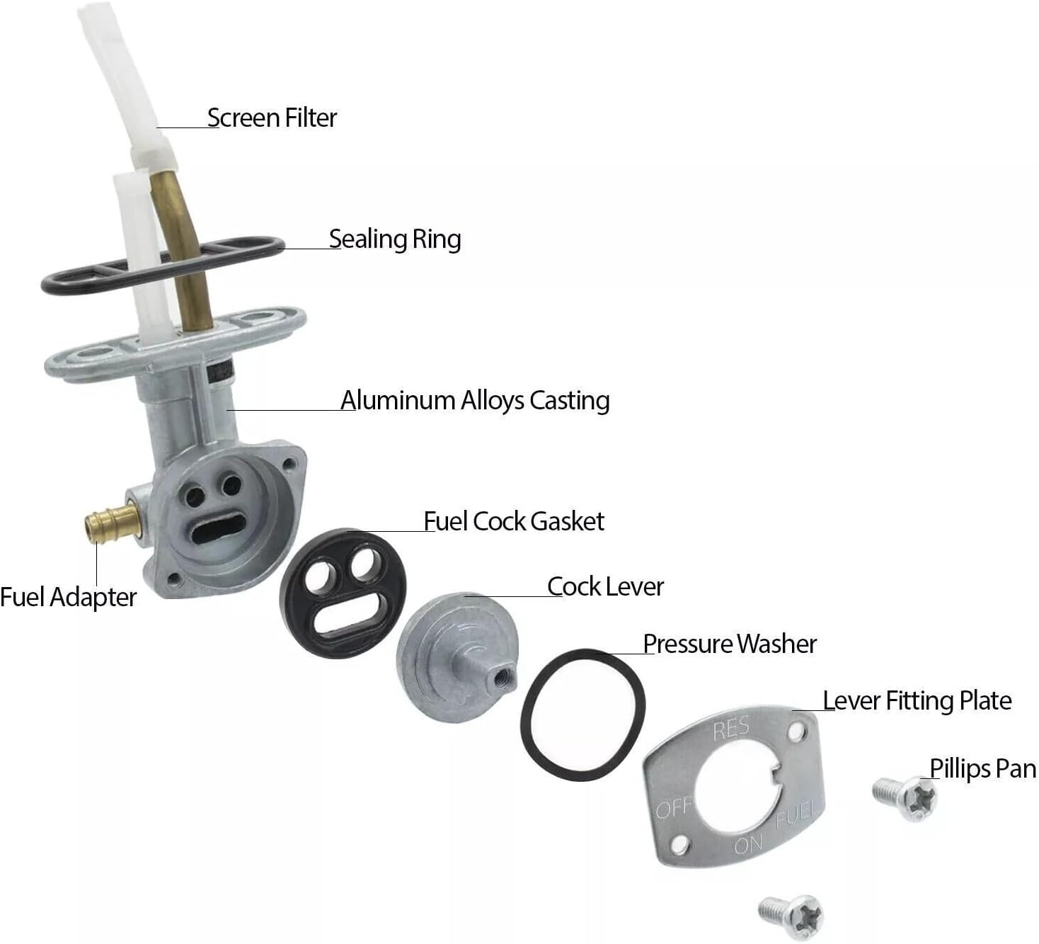 Fuel Tank Switch Petcock Fit for Arctic Cat 250 300 400 500 1998-2005 ATV Parts