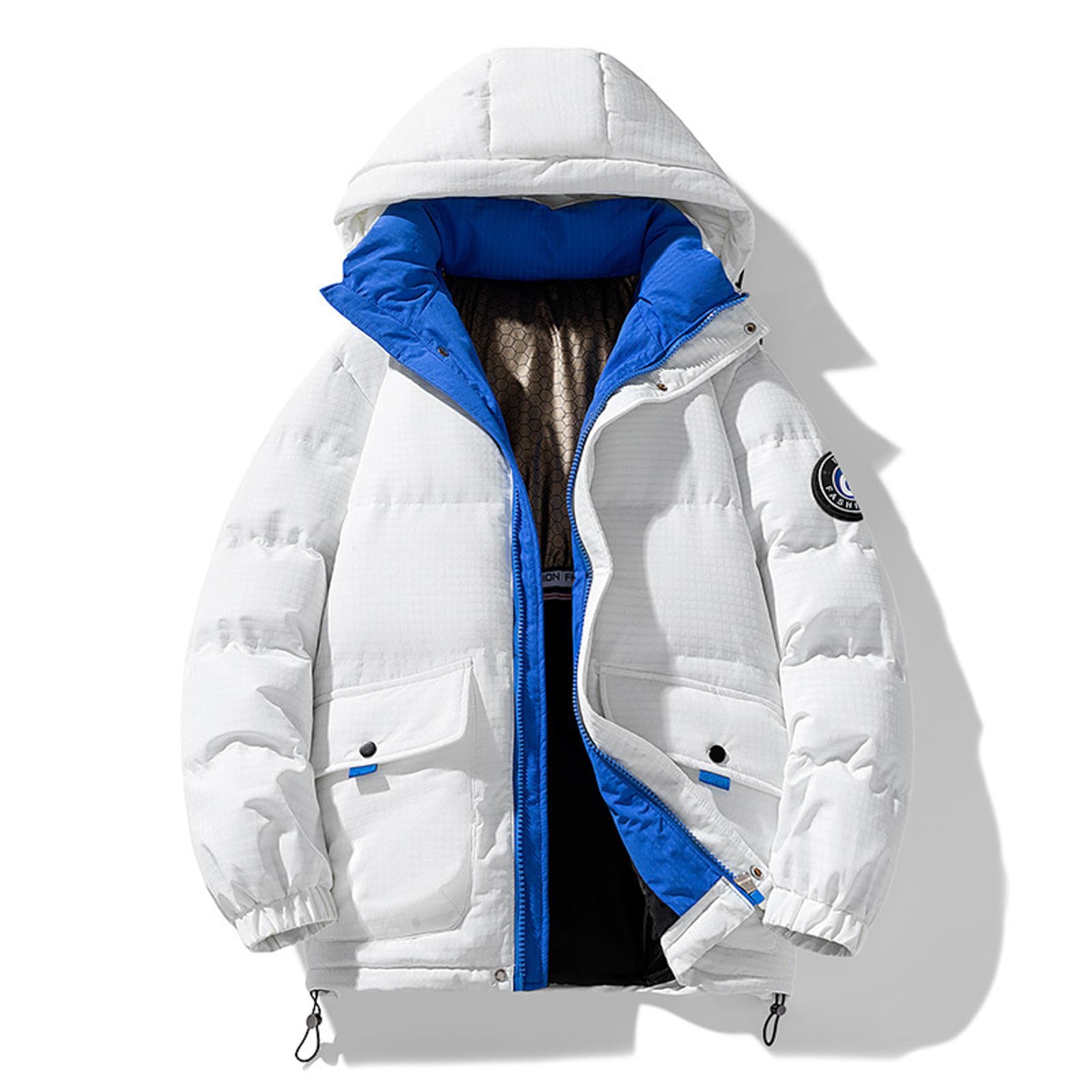 TYUIOP Giubbino Estivo Uomo Offerta Lampo Del Giorno Giacca Parka Uomo Invernale Verde Militare Giacca Da Uomo In Pelle Sintetica Similepelle Giubbino Mezza Stagione Stile Biker Nero Piumino