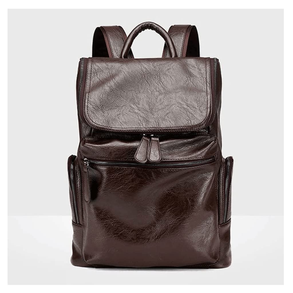 Hermosa Mochila De Cuero Mochila De Gran Capacidad Mochila De Cuero Para Computadora Portátil De 14 Pulgadas Para Ir De Compras, Mochila De Negocios
