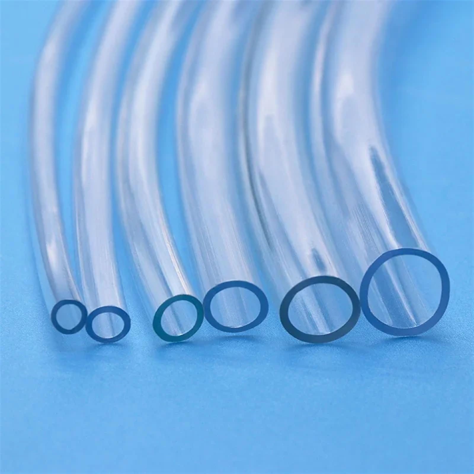 Pvc Schlauch 1/2/3/5/8 m transparente PVC-Rohr-Kunststoffschläuche 2 3 4 5 6 8 10 12 14 16 18 20 25 mm klares Wasserpumpenrohr(8 Meters,ID 20mm x OD 22mm)