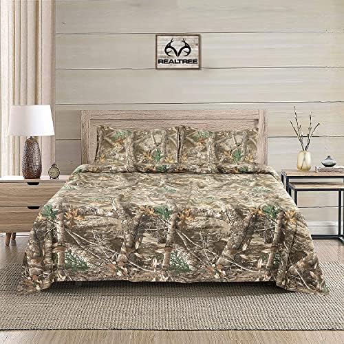 VISIONE Realtree Edge Camouflage Bedding King Size Sheet