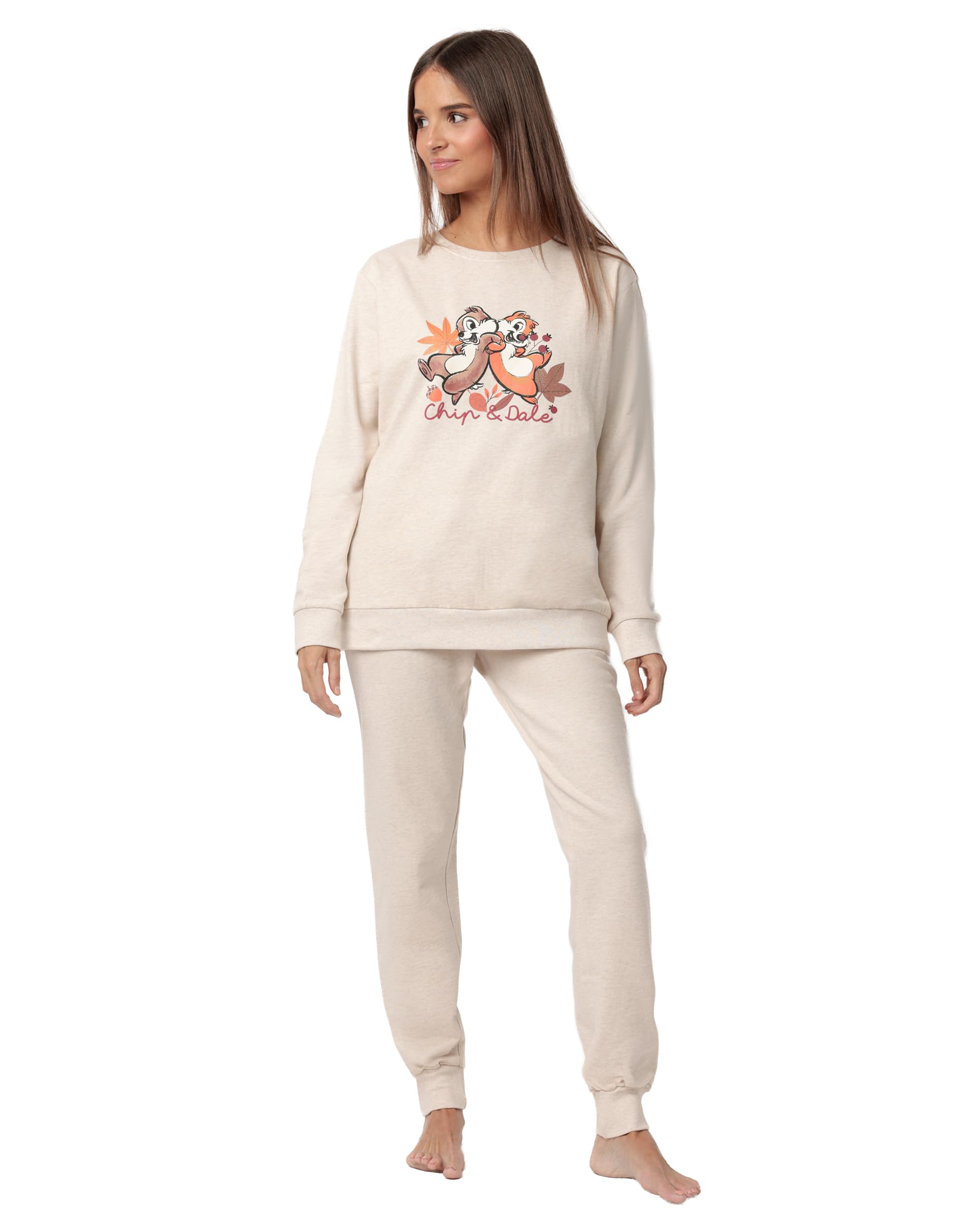 Disney Pijama Manga Larga Felpa Chip n´Dale para Mujer