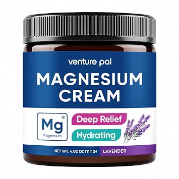 Venture Pal Topical Magnesium Cream, Highly Concentrated Magnesium Lotion