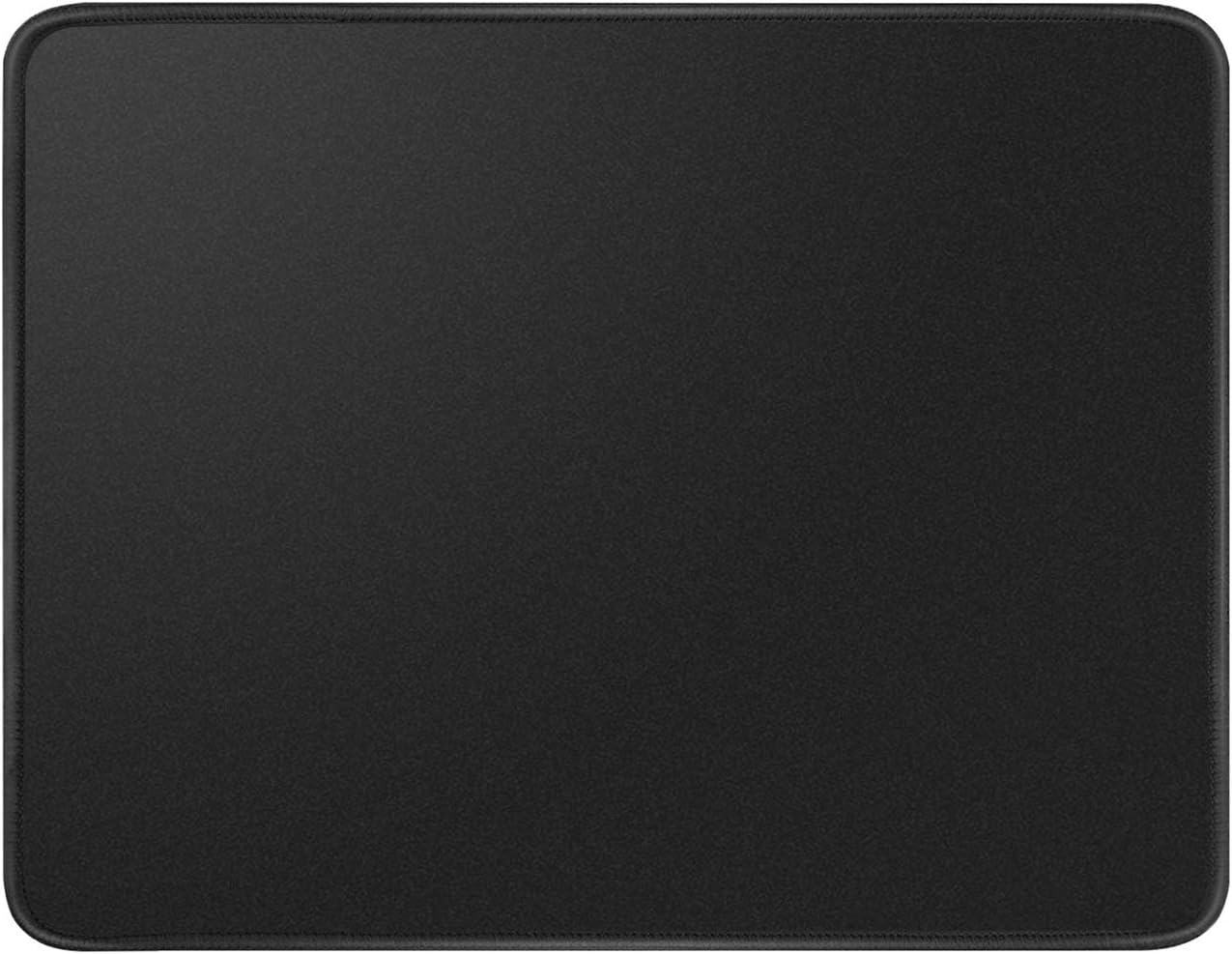 Mouse Pad with Stitched Edge, Non-Slip Rubber Base, Premium-Textured and Waterproof Mousepad for Computers, Laptop, Office and Home, 260x210x3mm, Black