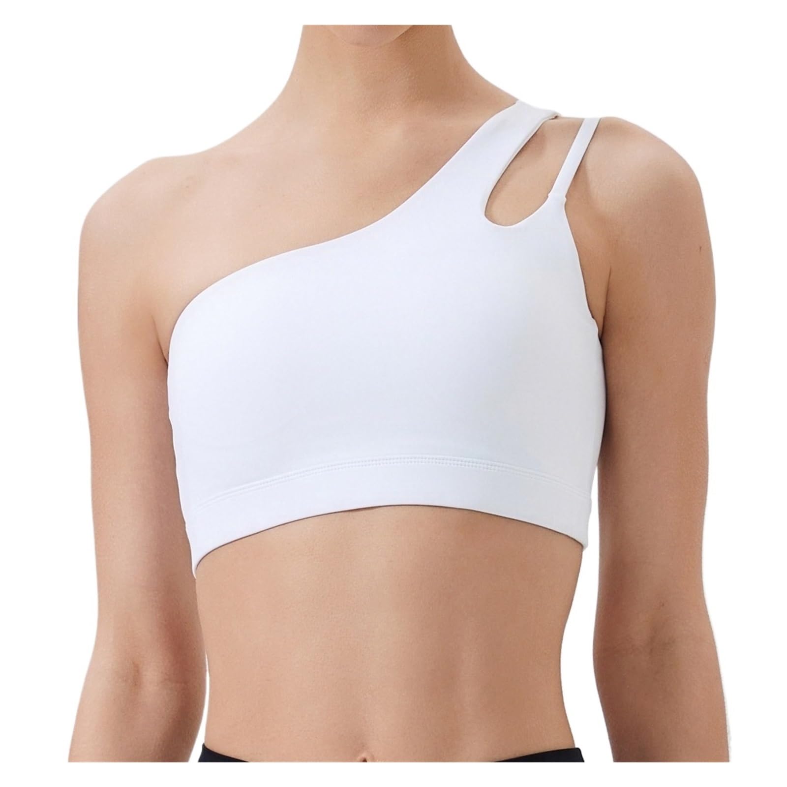 Top da Yoga Reggiseno Sportivo da Donna, Push-up, Fitness, Monospalla, Yoga, Traspirante, Palestra, Corsa