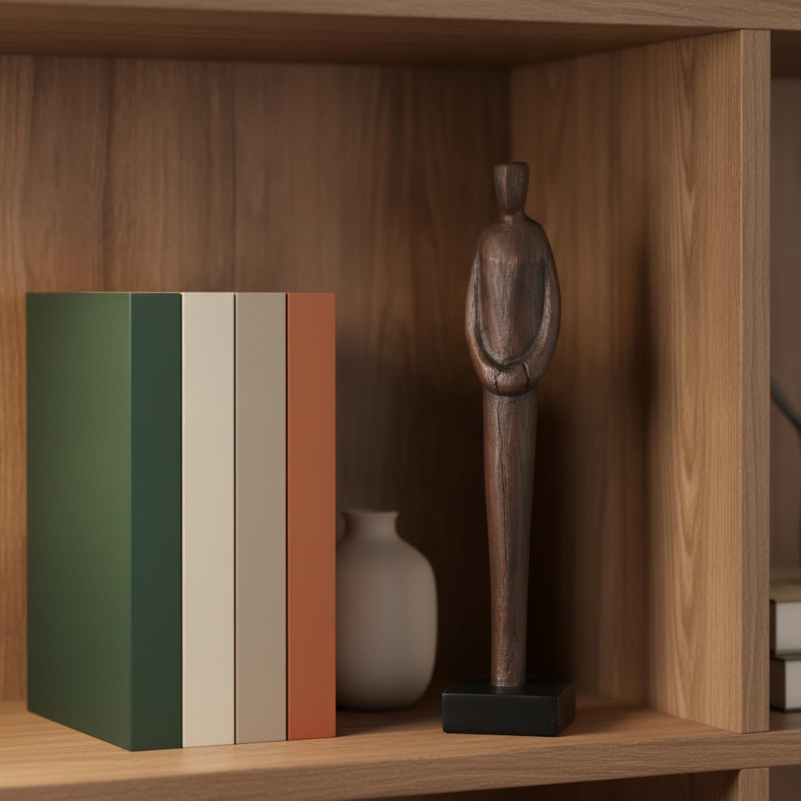 Qianly Escultura Conceptual Artística | Figura Resina, Morno, Adorno, para Recibidor, Estantería, S