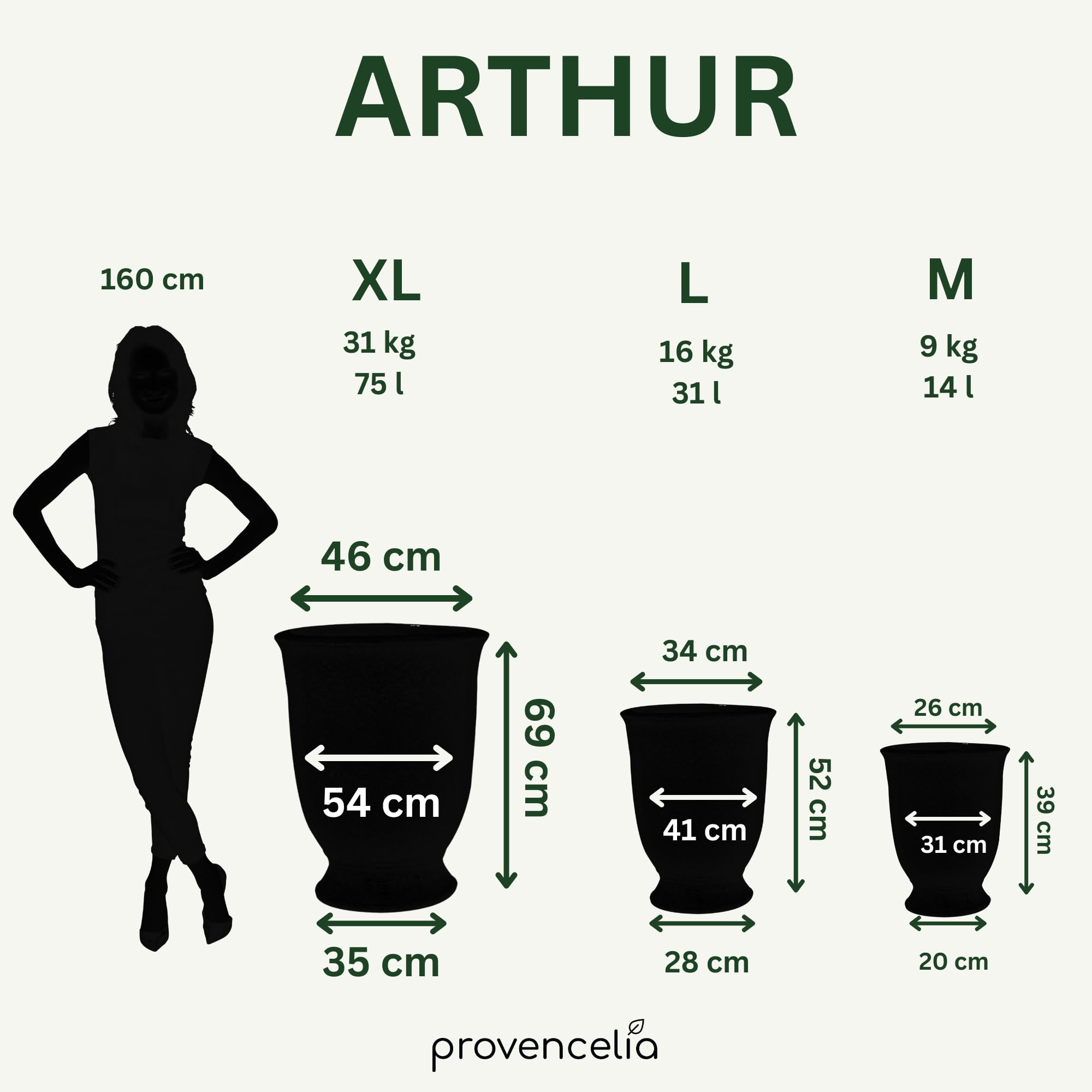 Arthur Mediterraner Topf Tropenrot, Größe: L - Durchmesser: 32 cm x Höhe: 39 cm, Winterfest, handgemacht, Keramik Pflanzgefäß für Garten Terrasse Balkon