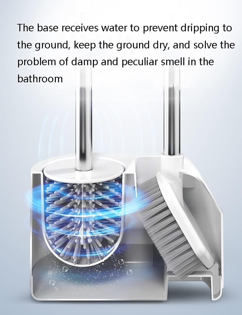 Szczotka toaletowa Toiletborstel Dubbele borstel Toiletpotborstel Lange steel Wandgemonteerde toiletreiniger Borstel Siliconen toiletwasser Moda