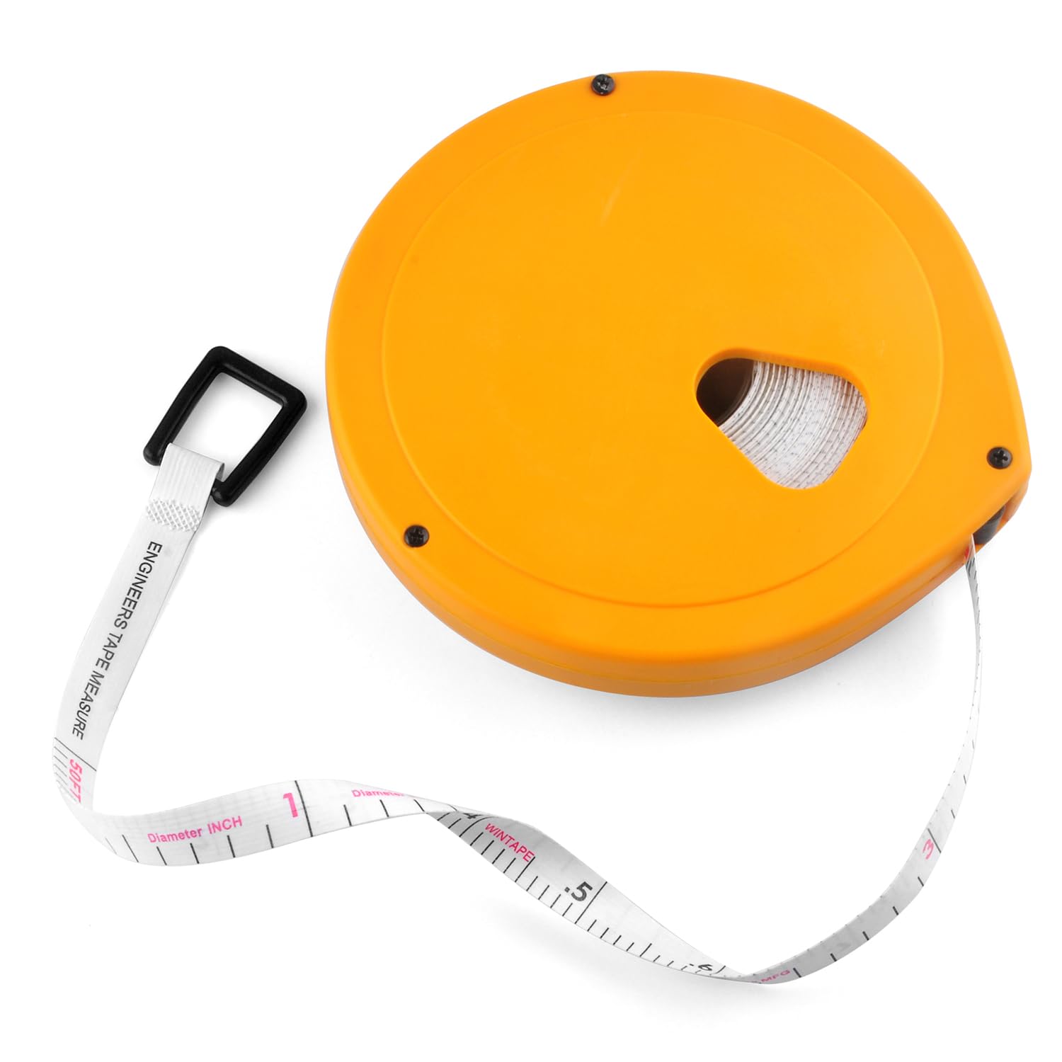 WIN TAPE Professional Hand Crank Diameter Measuring Tape, 50ft Length, 10ths, 100ths Executive Diameter Pi Engineer's Tape Measure
