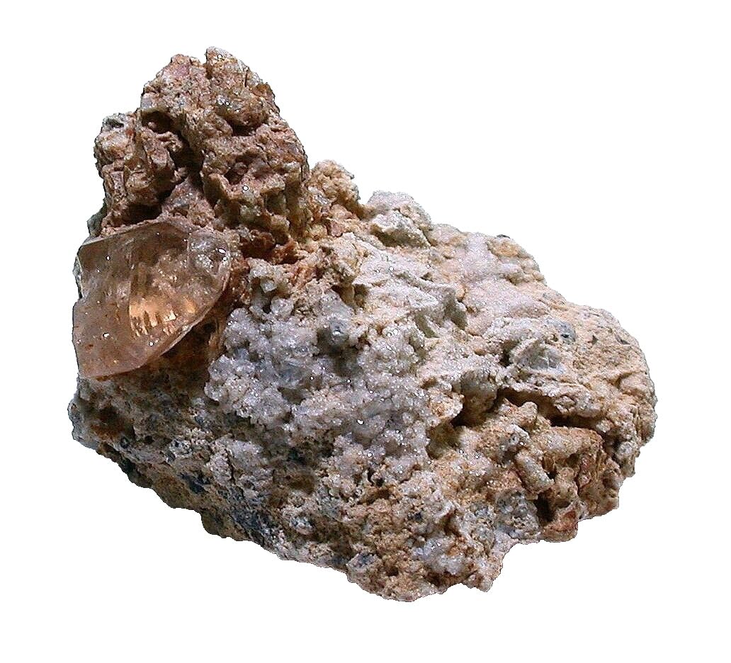 Golden Topaz Crystal Host Rock Tepetate Mexico Specimen Gemstone CS473/122624