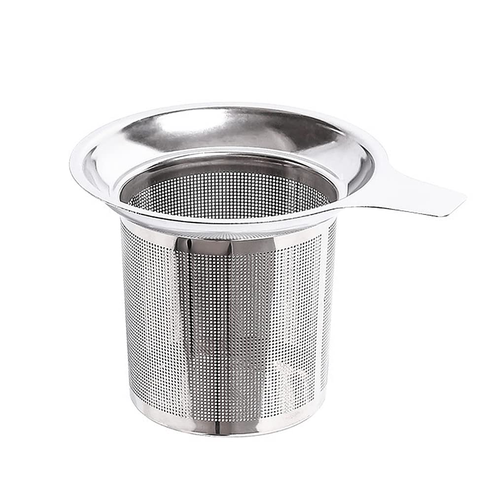 NewYouth Stainless Steel Tea Filling Net Filter, Tea Filter, Tea Interval Diffuser, Single Handle, Used to Hang On Teapots, Cups and Cups to Soak Loose Leaf Tea and Coffee